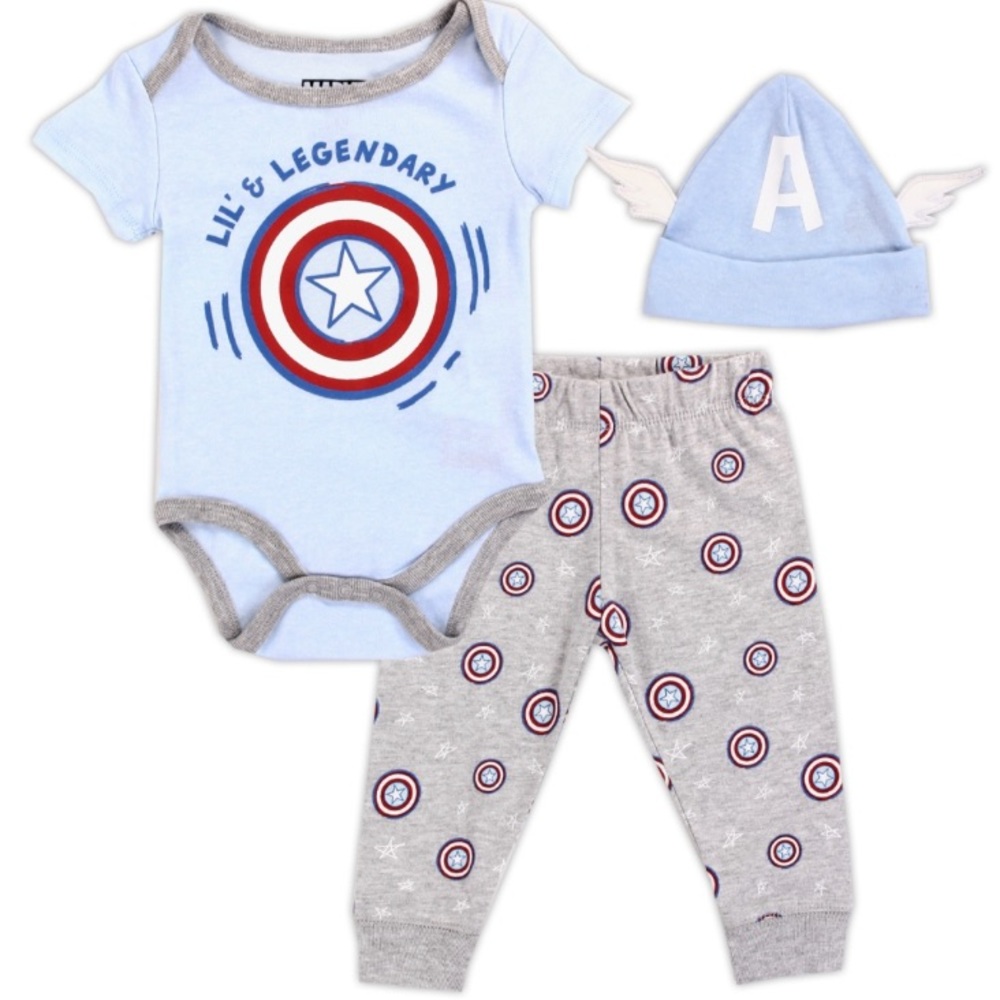 Marvel Captain America baby boy 3 piece set
